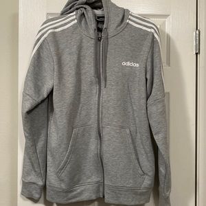 Men’s Grey Medium Adidas Zip Up Hoodie